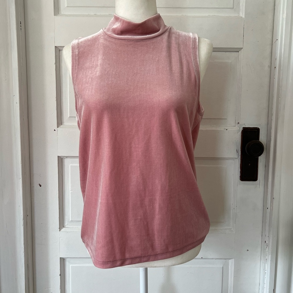 J. Crew | Mock Neck Velvet Tank